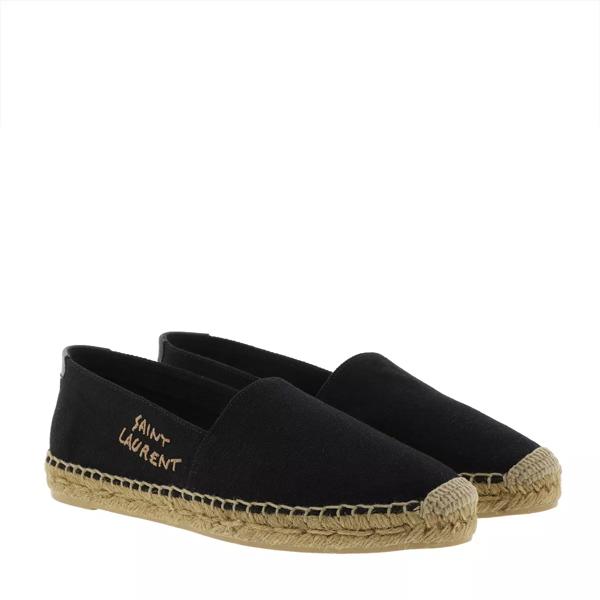 

Эспадрильи embroidered espadrilles canvas Saint Laurent, черный