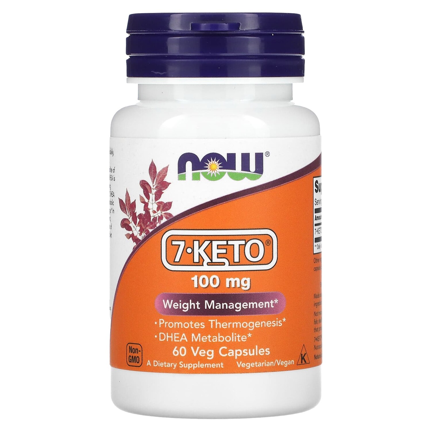 

7-KETO, 100 мг, 60 капсул, NOW Foods