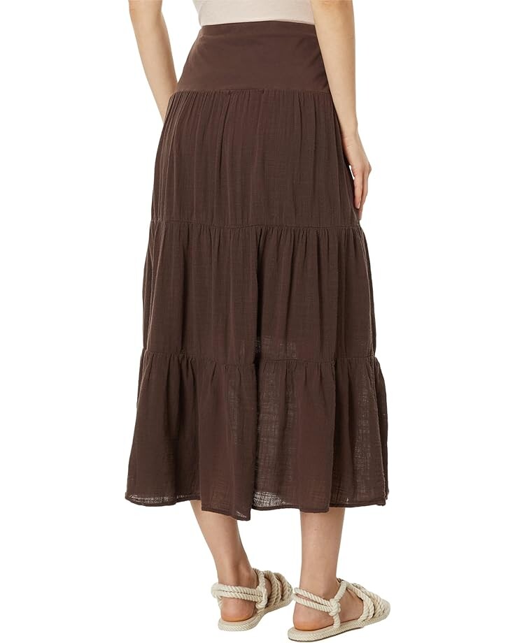 

Юбка XCVI Sirius Tiered Skirt, цвет Leatherbound