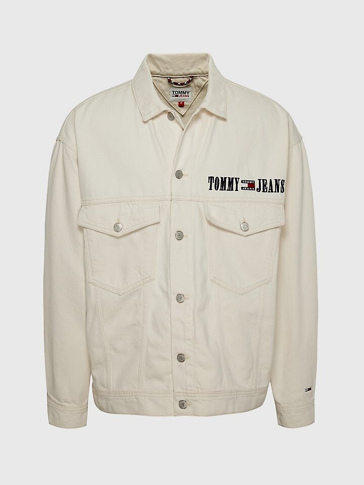 

Джинсовая куртка оверсайз с флагом в стиле ретро Tommy Jeans