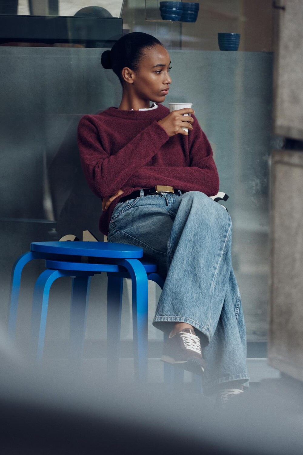 

Свитер из шерсти и альпаки ZARA, розовый