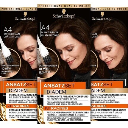 

Schwarzkopf Diadem Root Concealer 3x22ML A4 Темно-коричневого цвета Haarfarbe-Tönung