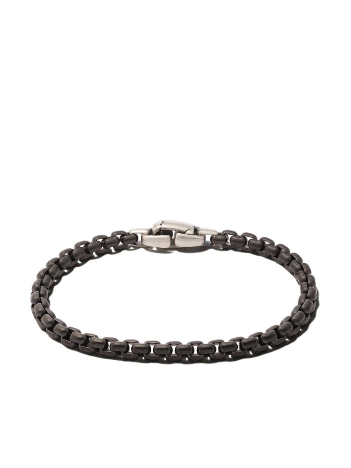 

Серебряный браслет Box Chain David Yurman, черный