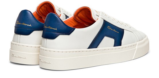

Кожаные кроссовки с двойной пряжкой Santoni