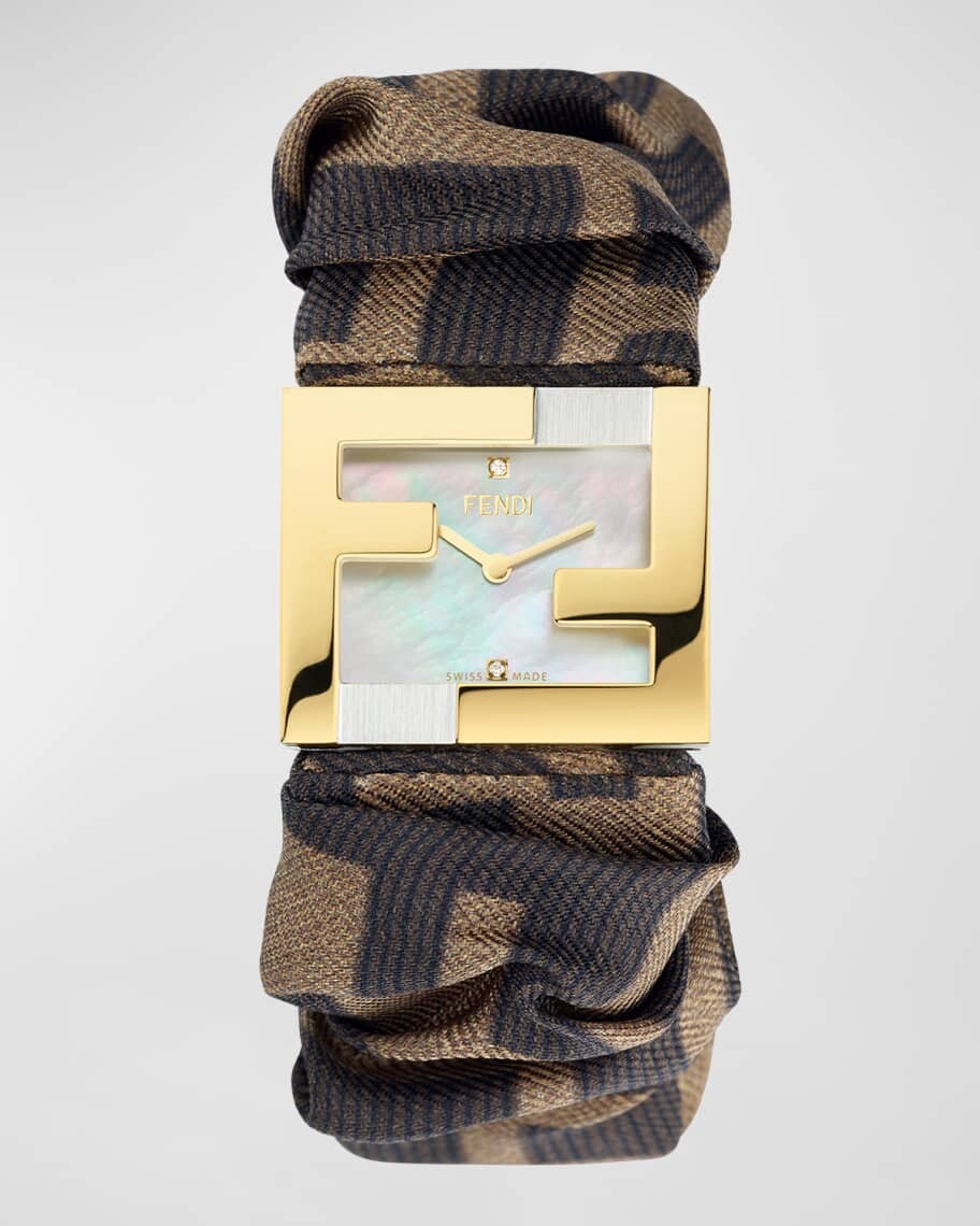 

Часы-браслет Baguette с монограммой и бриллиантами Fendi