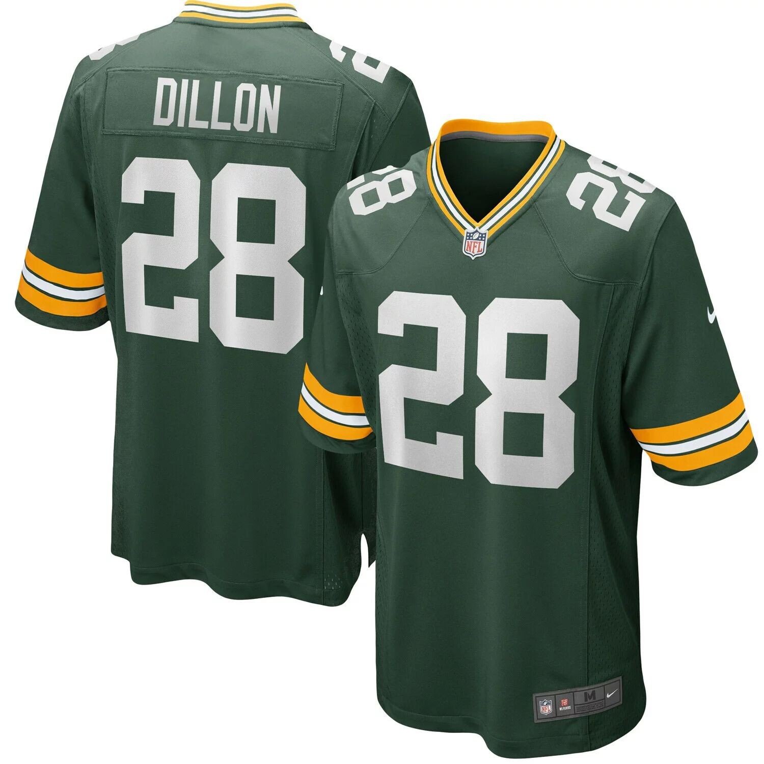 

Мужское джерси команды AJ Dillon Green Green Bay Packers Team Game Nike