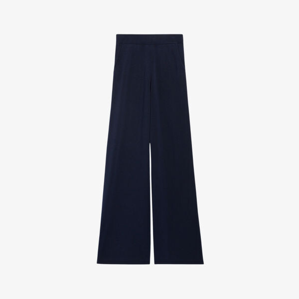 

Широкие трикотажные брюки marlisa с высокой посадкой Claudie Pierlot, цвет bleus