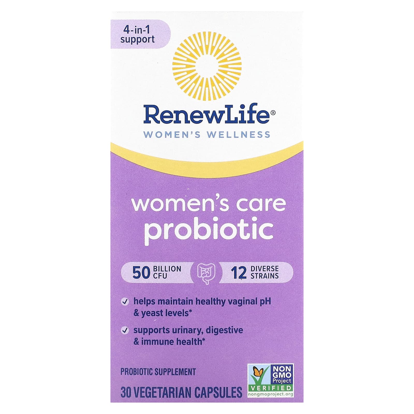 Renew Life Ultimate Flora Women's Vaginal Probiotic 50 Billion 30 Vegetarian Capsules renew life women s wellness vaginal