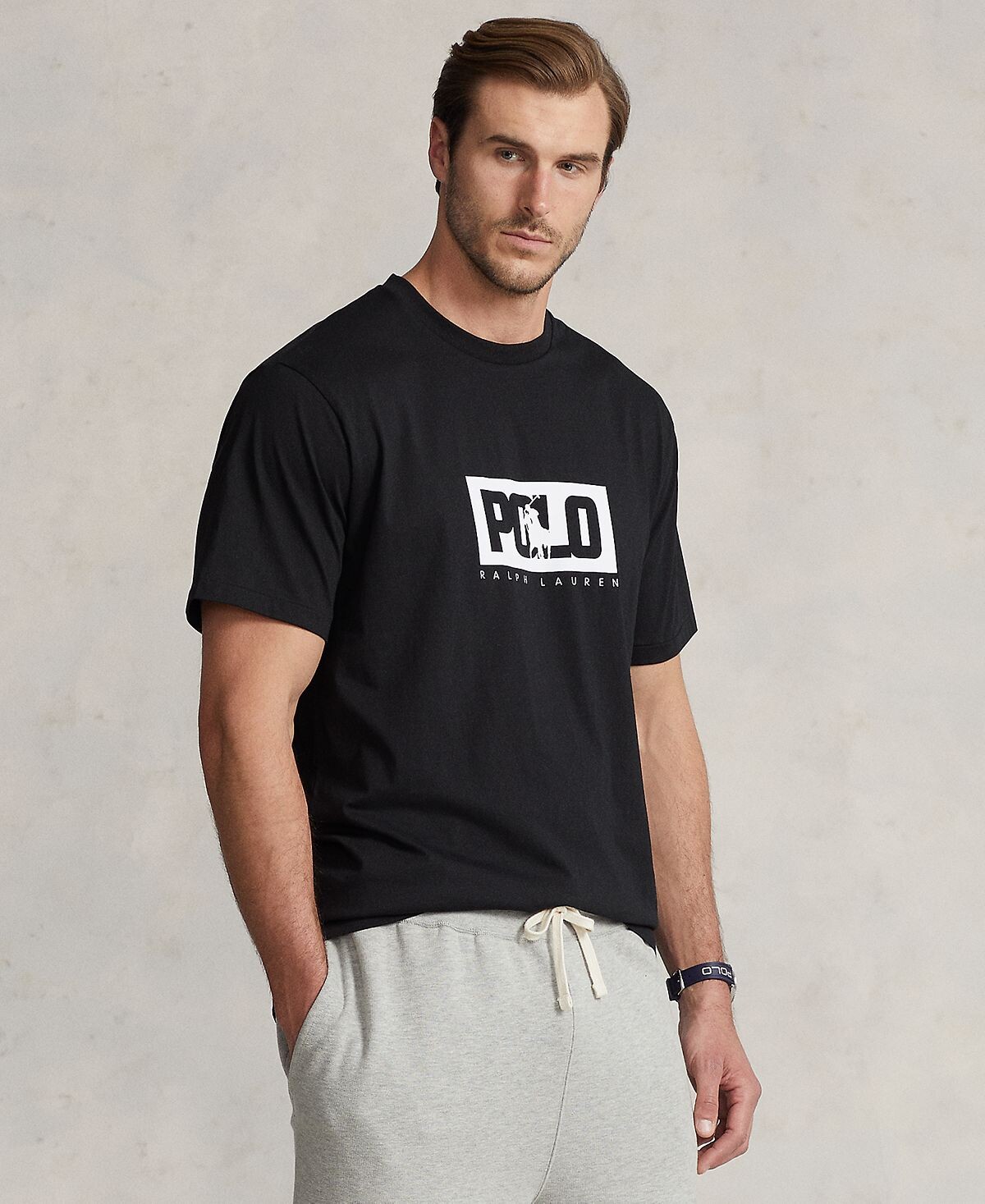 

Мужская трикотажная футболка с логотипом Big & Tall Big Pony Polo Ralph Lauren