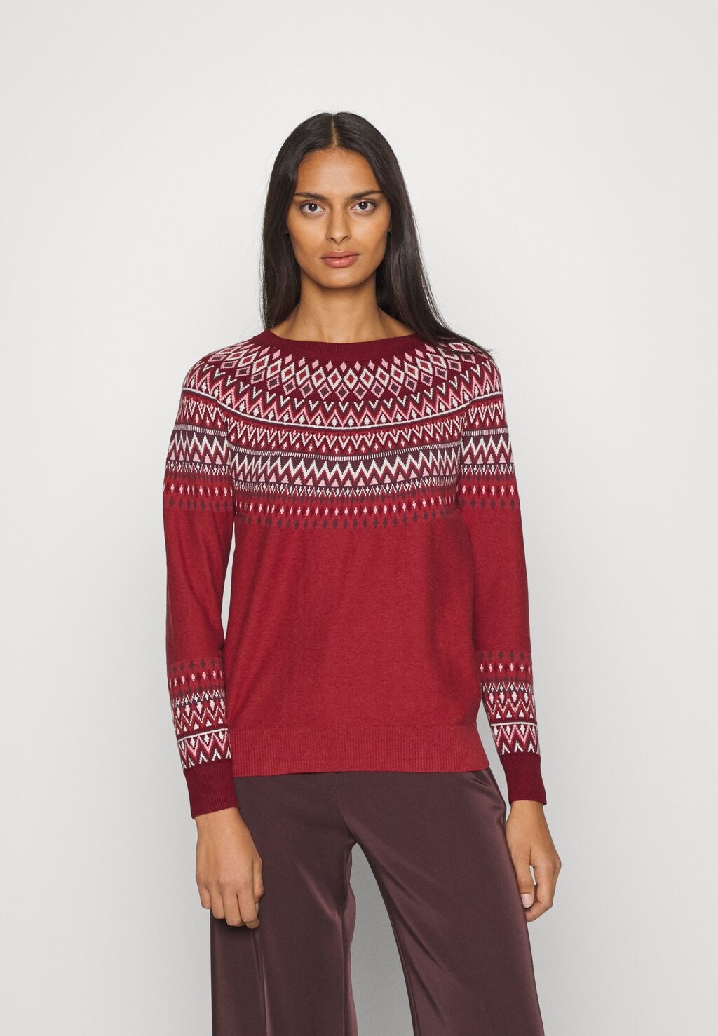 

Джемпер Esprit F Sus Jacquard, терракотовый