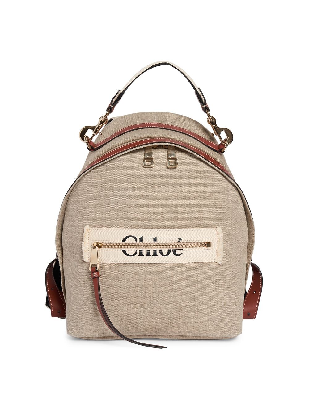 

Рюкзак Woody из плотной ткани Chloé, коричневый