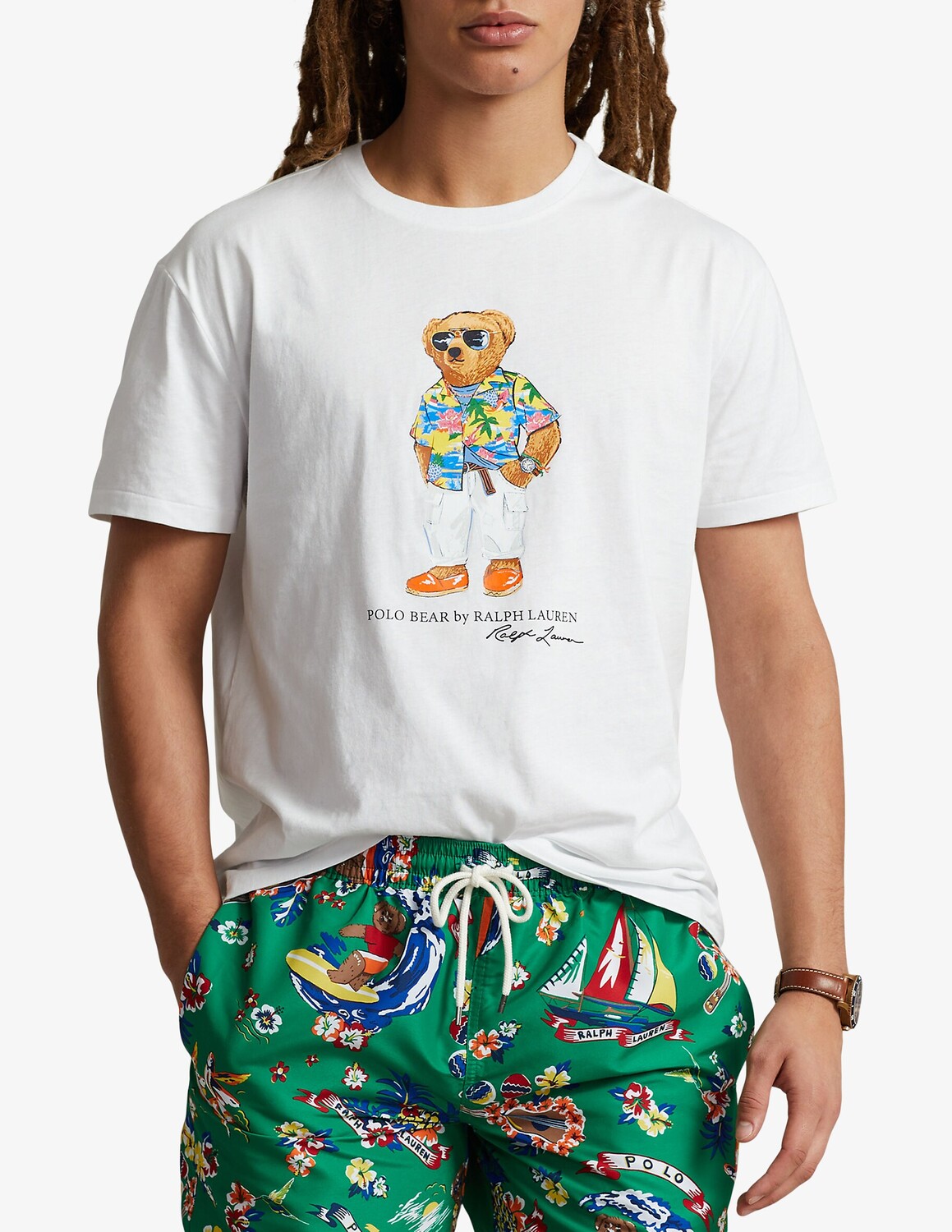 

Футболка с медведем Ralph Lauren, белый