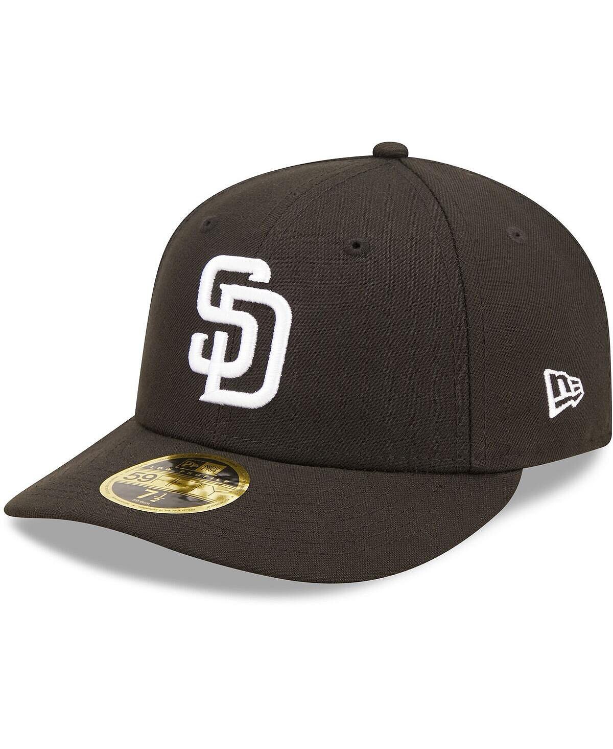 

Мужская низкопрофильная приталенная шляпа San Diego Padres черного, белого цвета 59FIFTY New Era