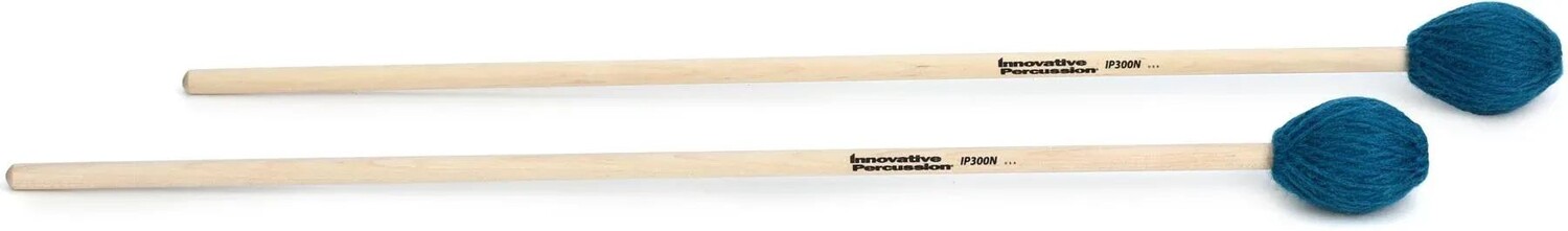 

Innovative Percussion IP300N Medium-hard Marimba Mallets - Teal Yarn - Natural Birch