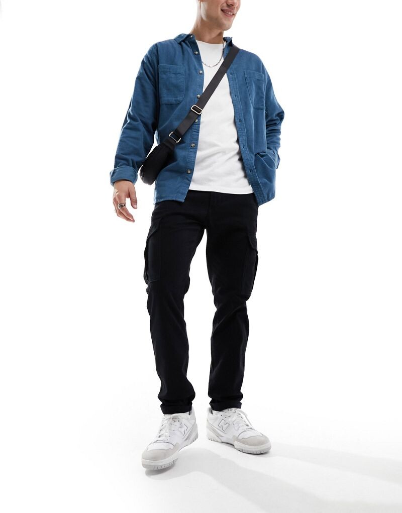 

Черные брюки-карго слим Jack & Jones