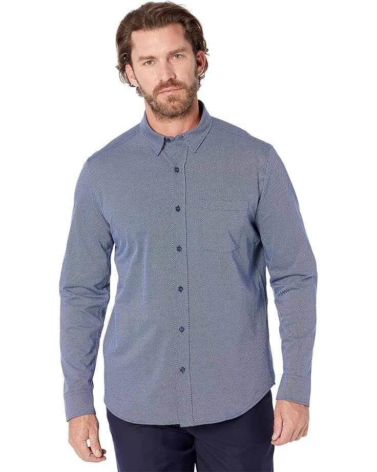 

Рубашка Johnston & Murphy XC Flex Cotton Shirt, темно-синий