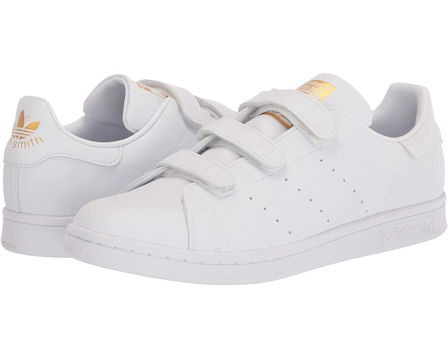 Кроссовки Adidas Stan Smith Velcro Primegreen, цвет White/White/Gold Metallic