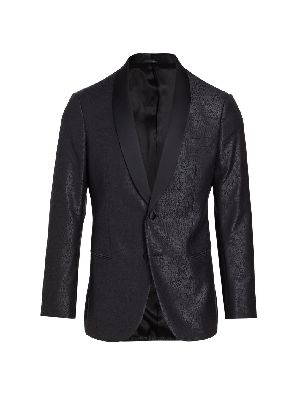 цена Пиджак из шерсти и шелка с цифровым принтом Giorgio Armani, черный