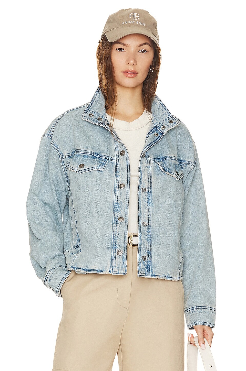 

Куртка Free People Crystal Utility Denim, цвет Washed Blue