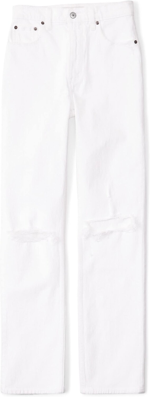 

Джинсы 90s Straight Jean Abercrombie & Fitch, цвет White Destroy