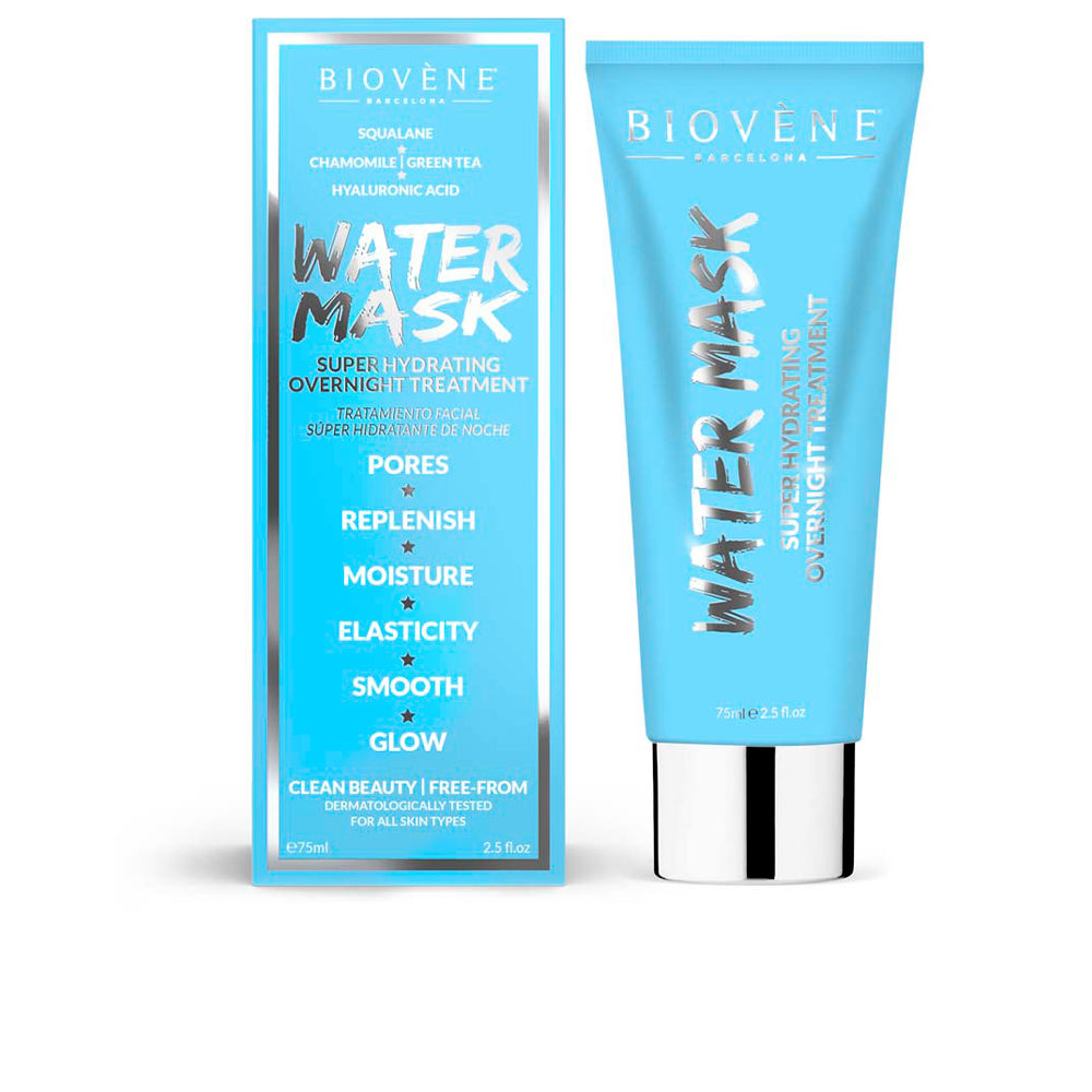 Маска для лица Water mask super hydrating overnight treatment Biovene, 75 мл маска для лица glow mask pore cleansing facial treatment biovene 75 мл