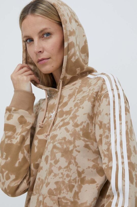 Хлопковая толстовка adidas Originals, бежевый