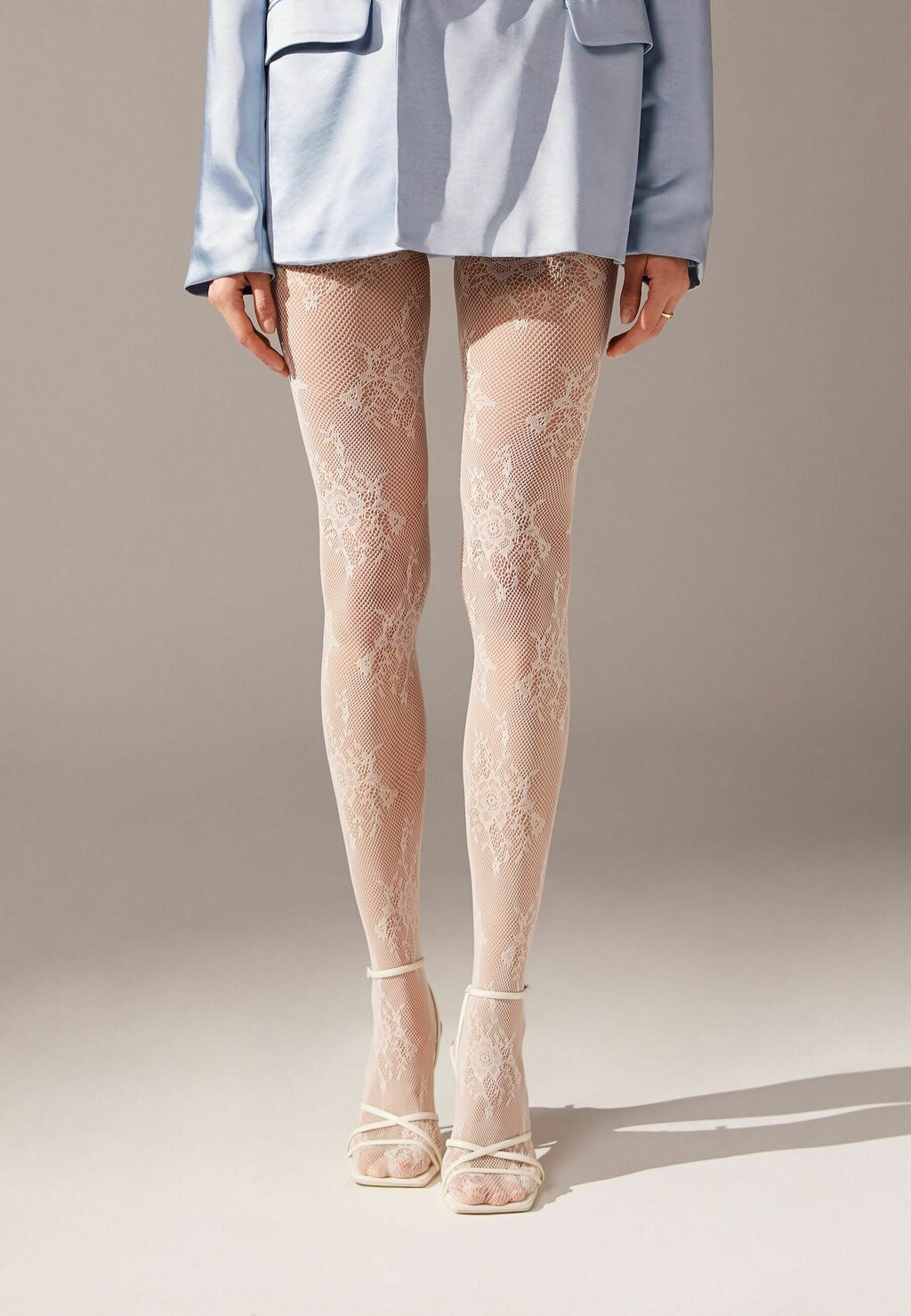 

Колготки FLOREAL PATTERN Calzedonia, цвет weiß rete pizzo corda