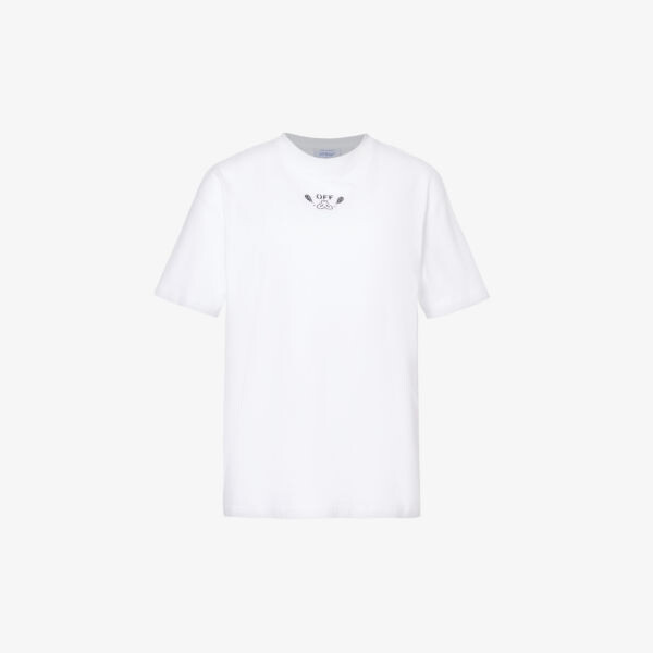 

Футболка bandana arrow из хлопкового джерси с вышивкой Off-White, белый