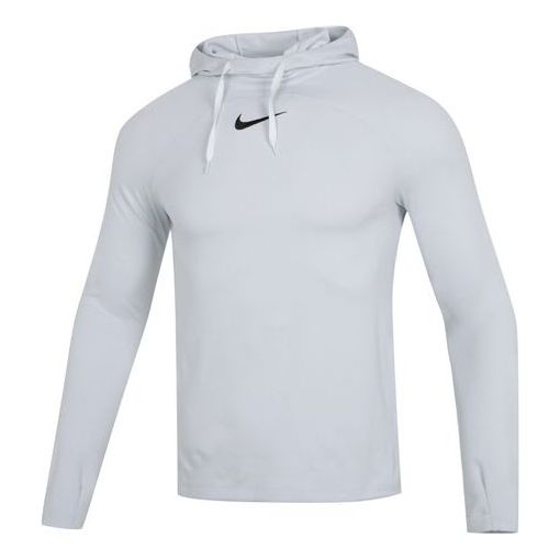 Толстовка Men's Nike Solid Color Logo Loose Hooded Long Sleeves Gray, серый