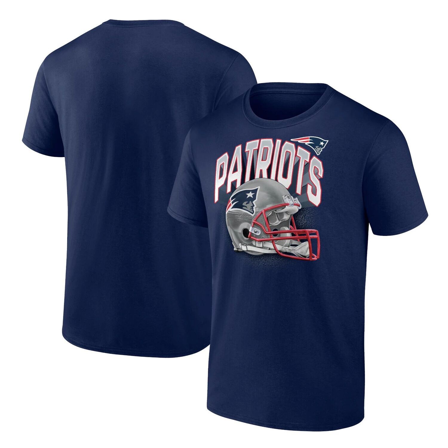 

Мужская темно-синяя футболка с фирменным рисунком New England Patriots Big & Tall End Round Fanatics, Синий