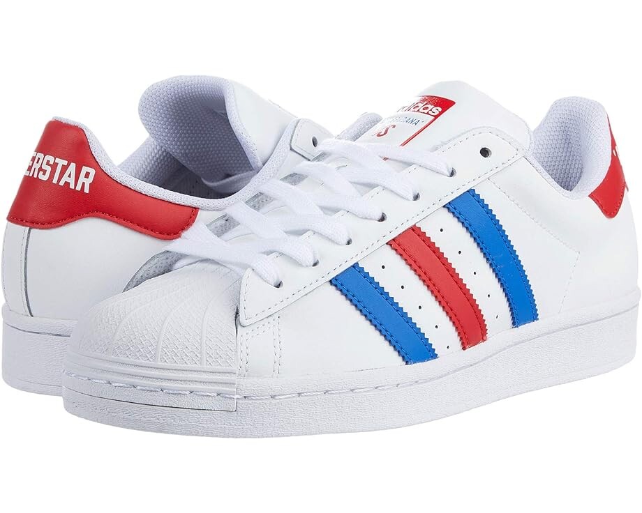 

Кроссовки Adidas GS Superstar, цвет Footwear White/Blue/Team College Red