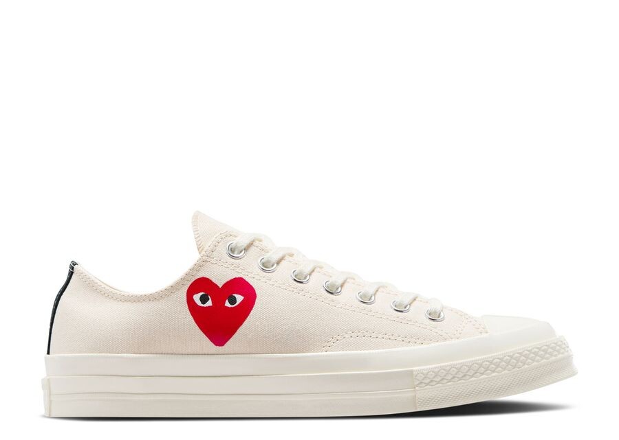 

Кроссовки Converse Comme Des Garçons PLAY X Chuck 70 Low, цвет Single Heart Milk
