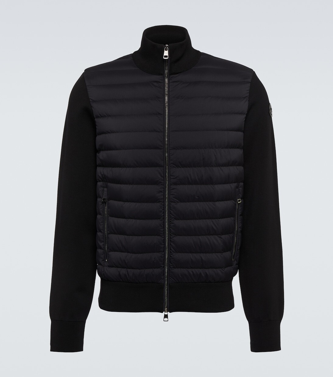 

Утепленная куртка из смесового хлопка Moncler, черный