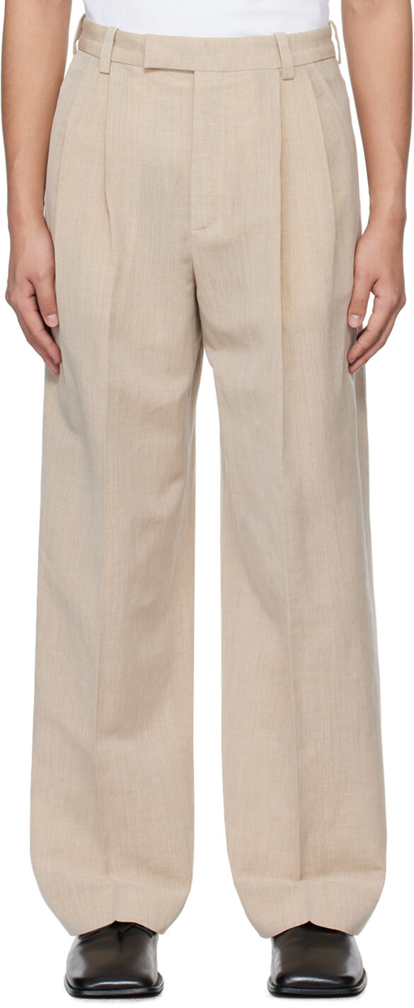 

Бежевые брюки Les Sculptures 'Le pantalon Titolo' Jacquemus
