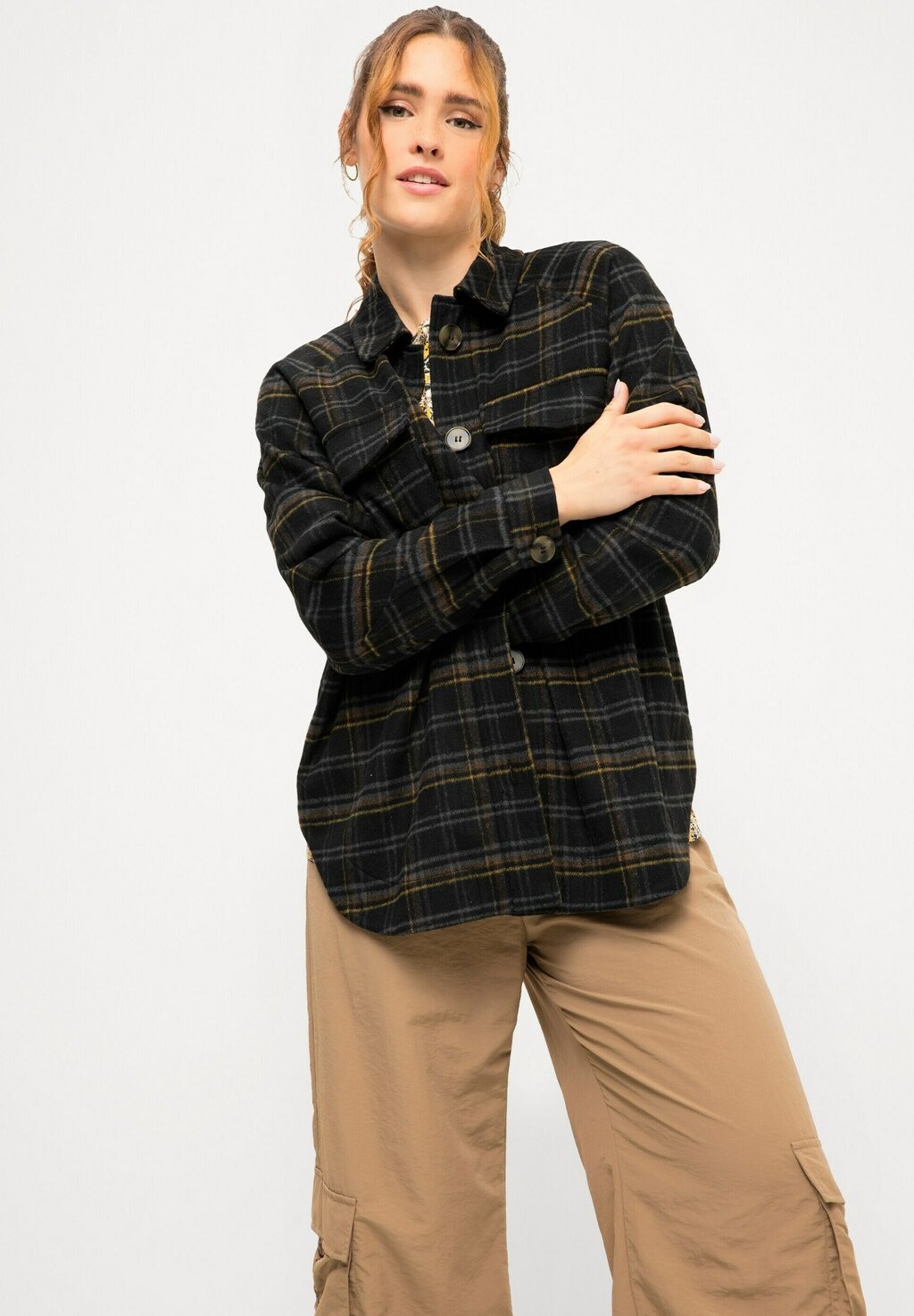 

Рубашка À Carreaux Long Manches Raglan Studio Untold, цвет noir
