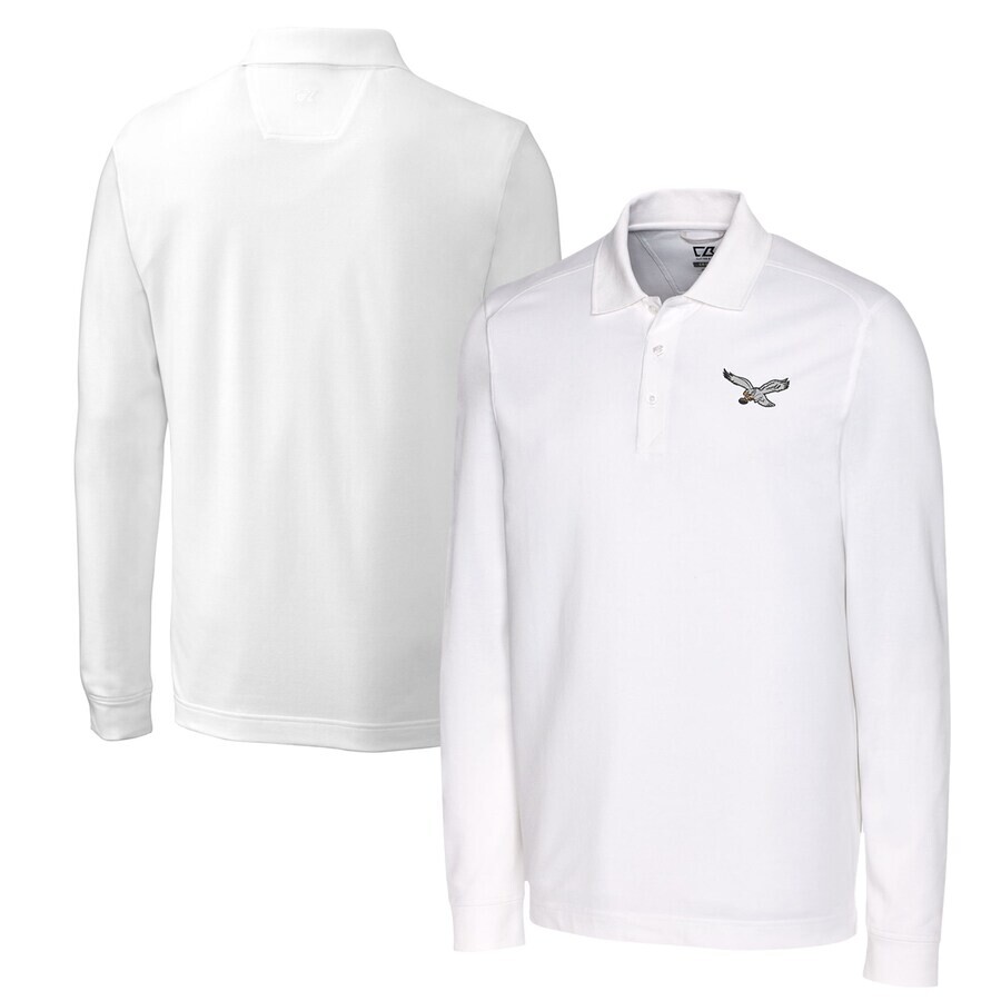 

Поло с длинным рукавом Cutter & Buck Philadelphia Eagles, белый