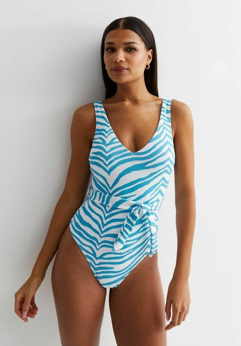 

Купальник ZEBRA TEXTURED WAIST New Look, цвет blue pattern