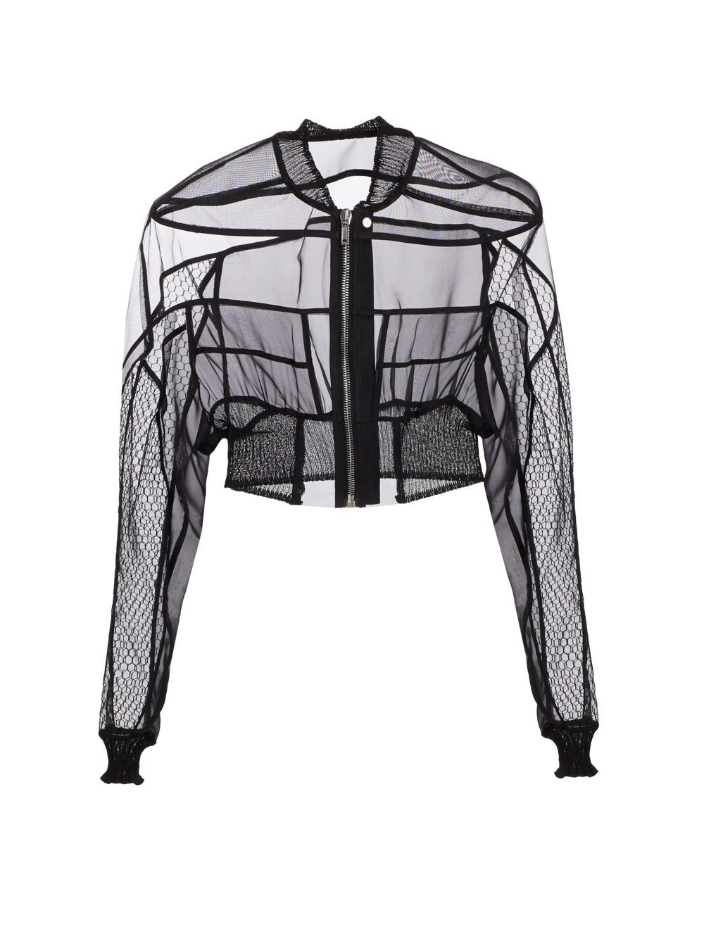 

Прозрачный бомбер Collage Rick Owens, черный