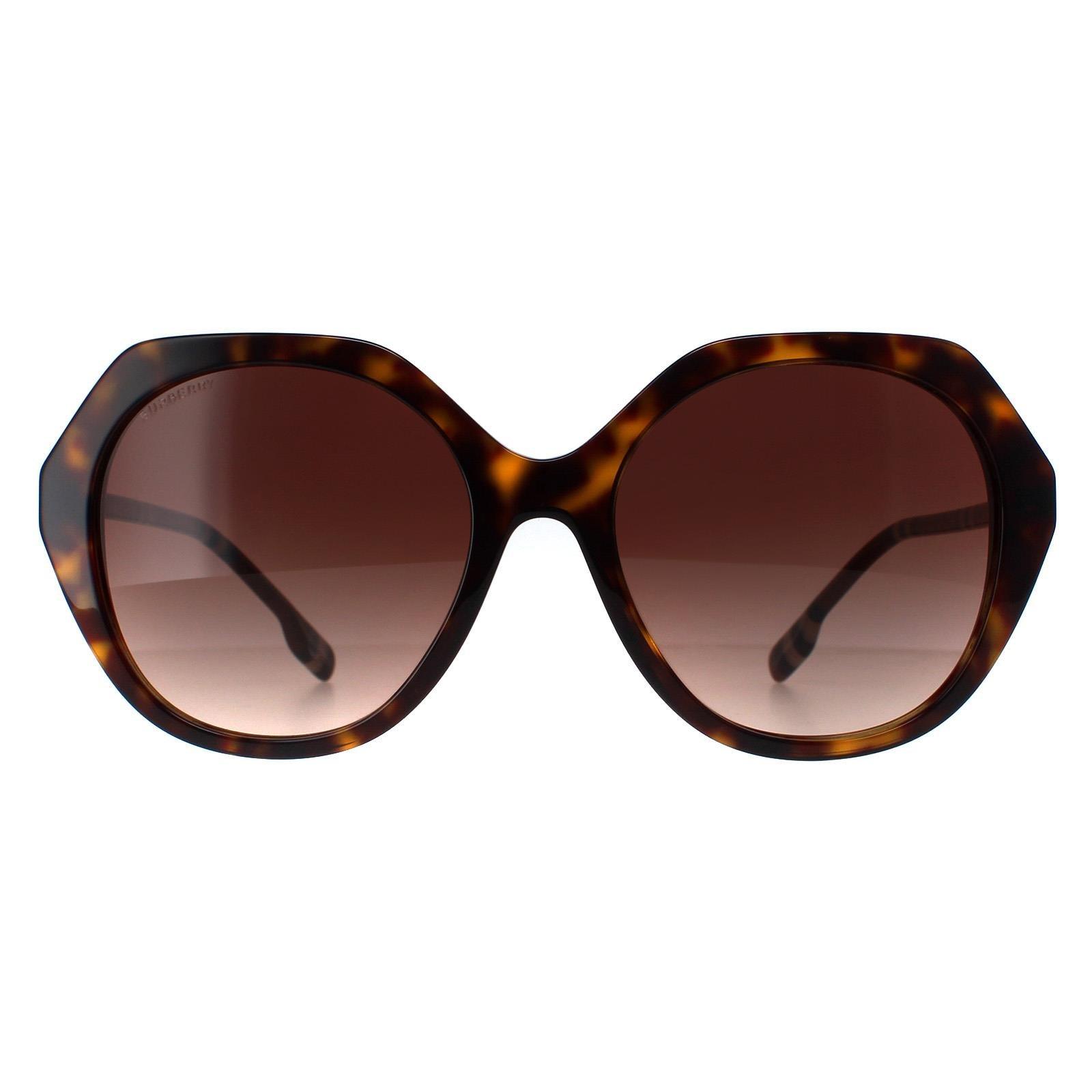 Круглый Темный Гавана Коричневый Градиент BE4375 Burberry, коричневый женские солнцезащитные очки romeo r4032 brown
