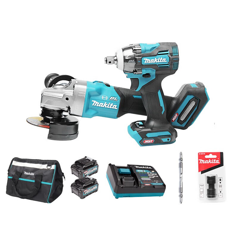 Угловая шлифовальная машина Makita GA003G + Гайковерт Makita TW004G + два аккумулятора, зарядное устройство