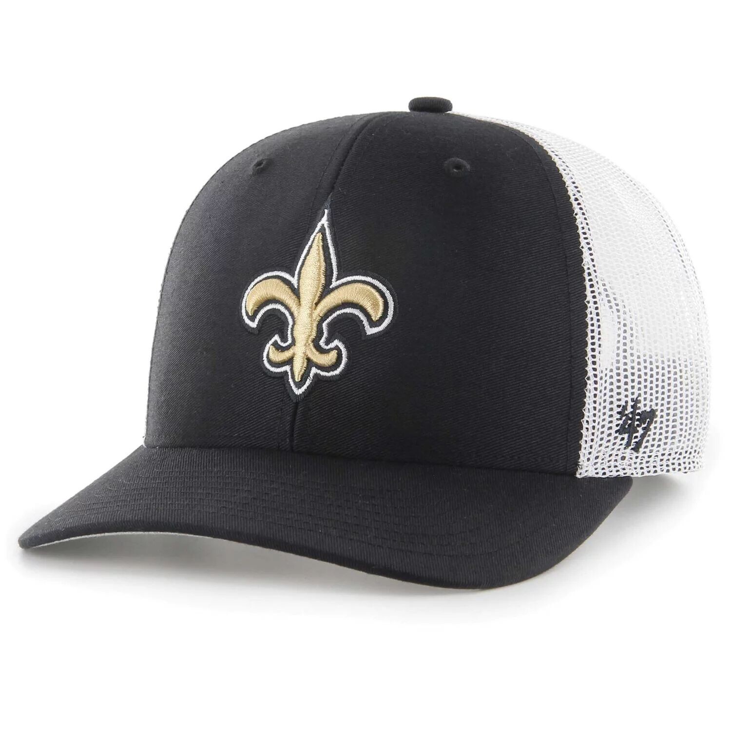 

Мужская черная регулируемая кепка дальнобойщика New Orleans Saints '47