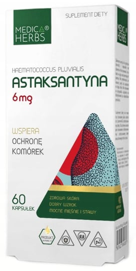 Астаксантин 6 мг 60 капсул, Medica Herbs астаксантин doctor s best с astareal 6 мг 90 капсул