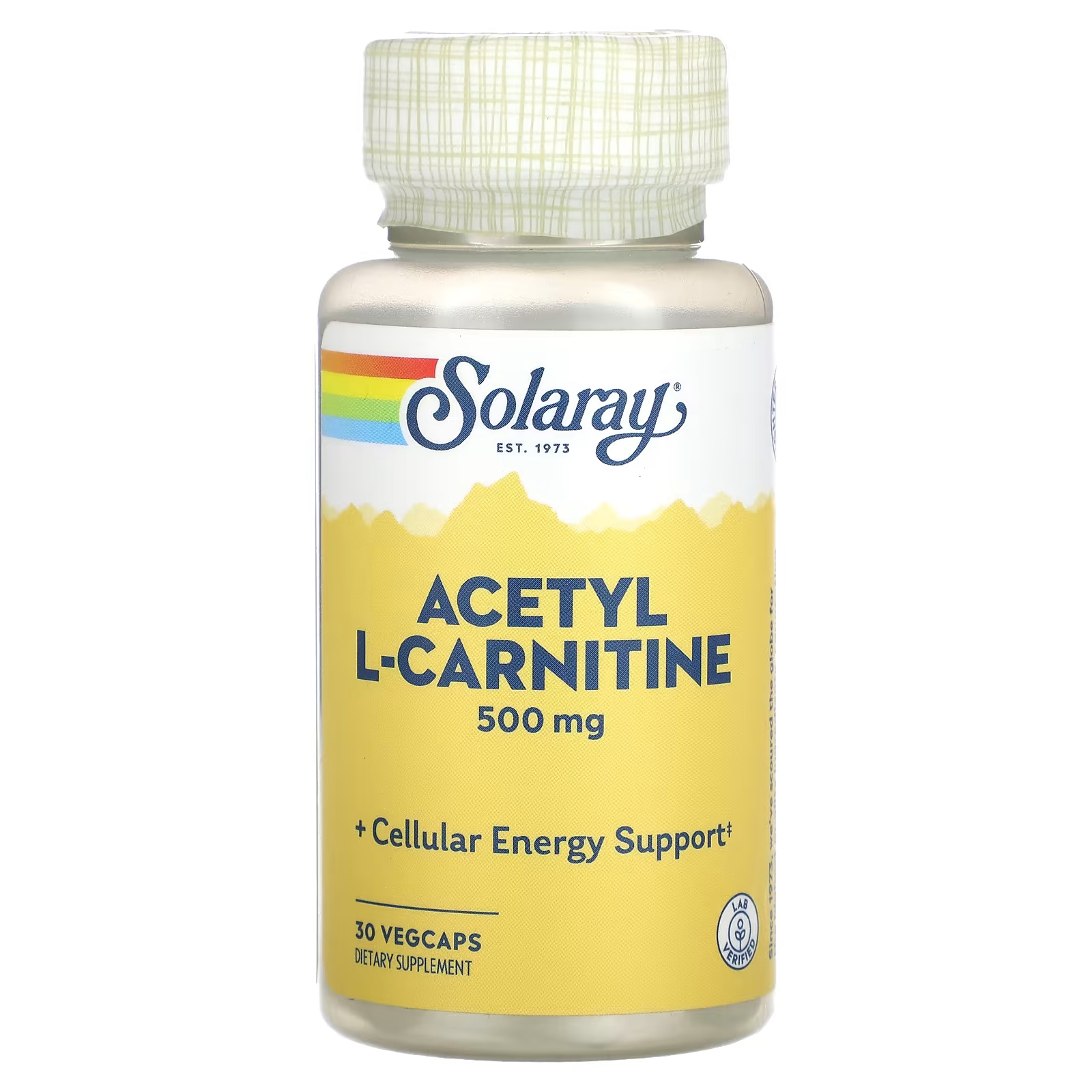 Ацетил-L-карнитин Solaray, 30 растительных капсул solaray l карнитин 500 мг 30 капсул