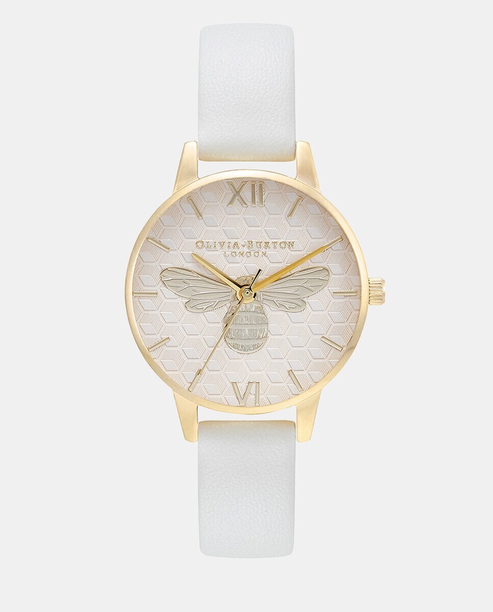 

Honey Bee OB16FB24 серые кожаные женские часы Olivia Burton, серый