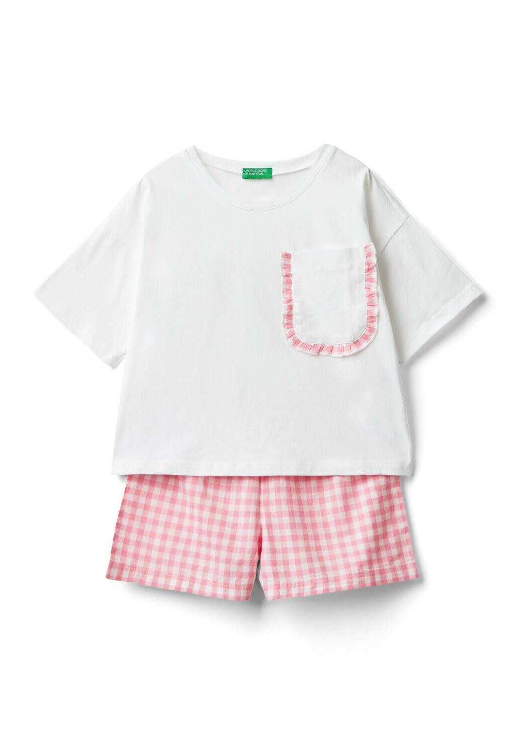 

Пижама WITH VICHY CHECK United Colors of Benetton, белый