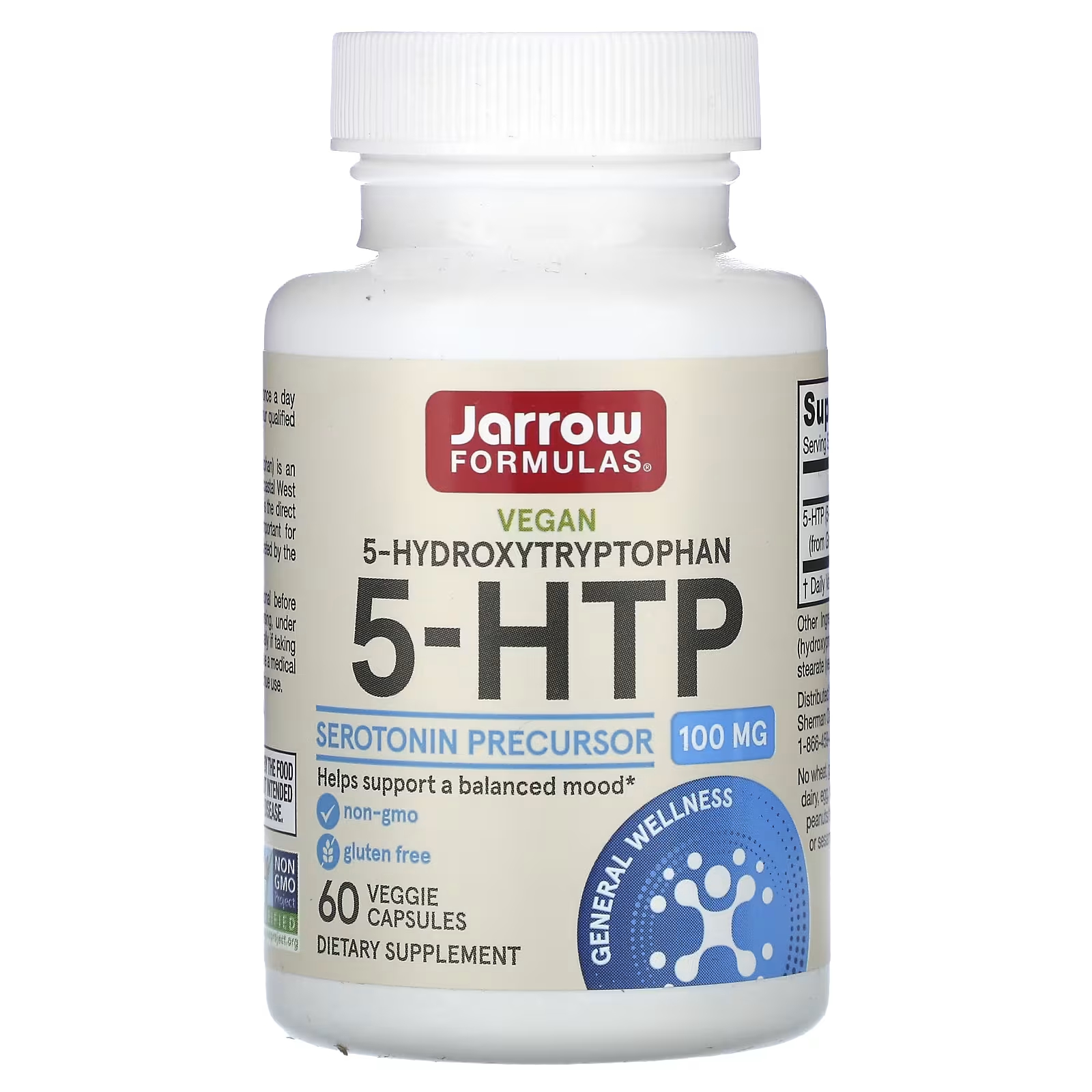 Jarrow Formulas 5-HTP 100 мг 60 растительных капсул