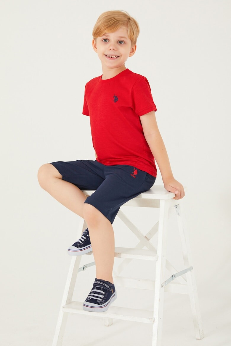 

Хлопковая футболка и шорты U S Polo Assn , красный