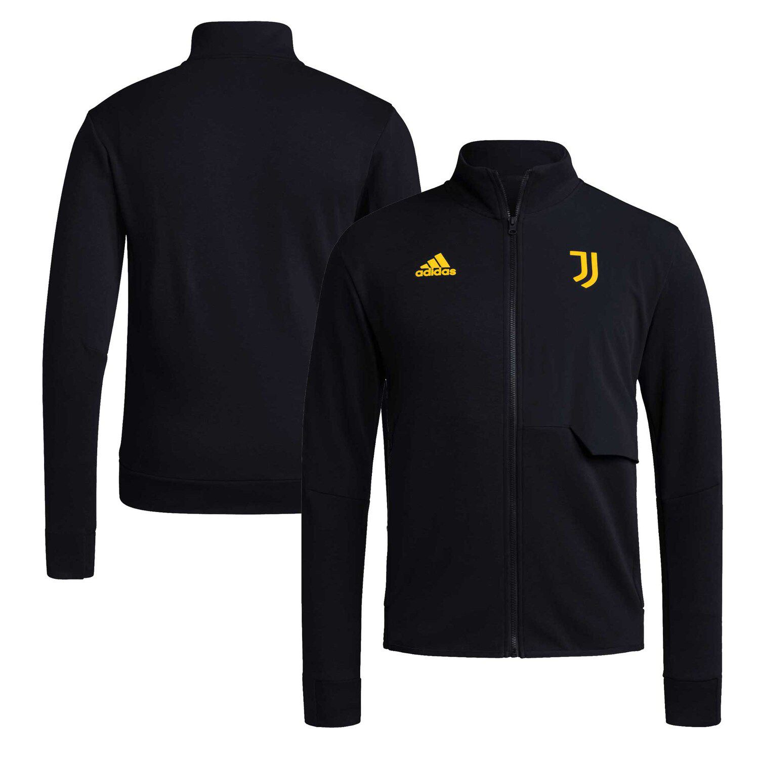 Мужская черная куртка с молнией во всю длину Juventus 2023/24 Anthem adidas