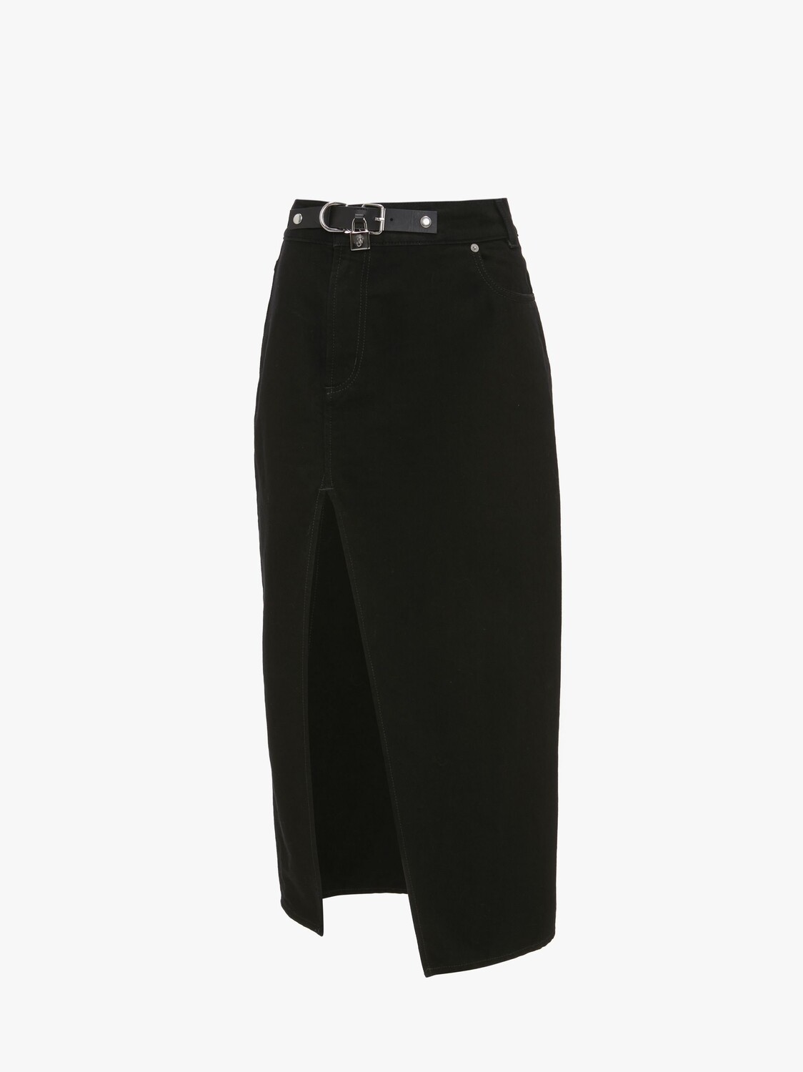 

Длинная юбка с ремешками JW Anderson, черный