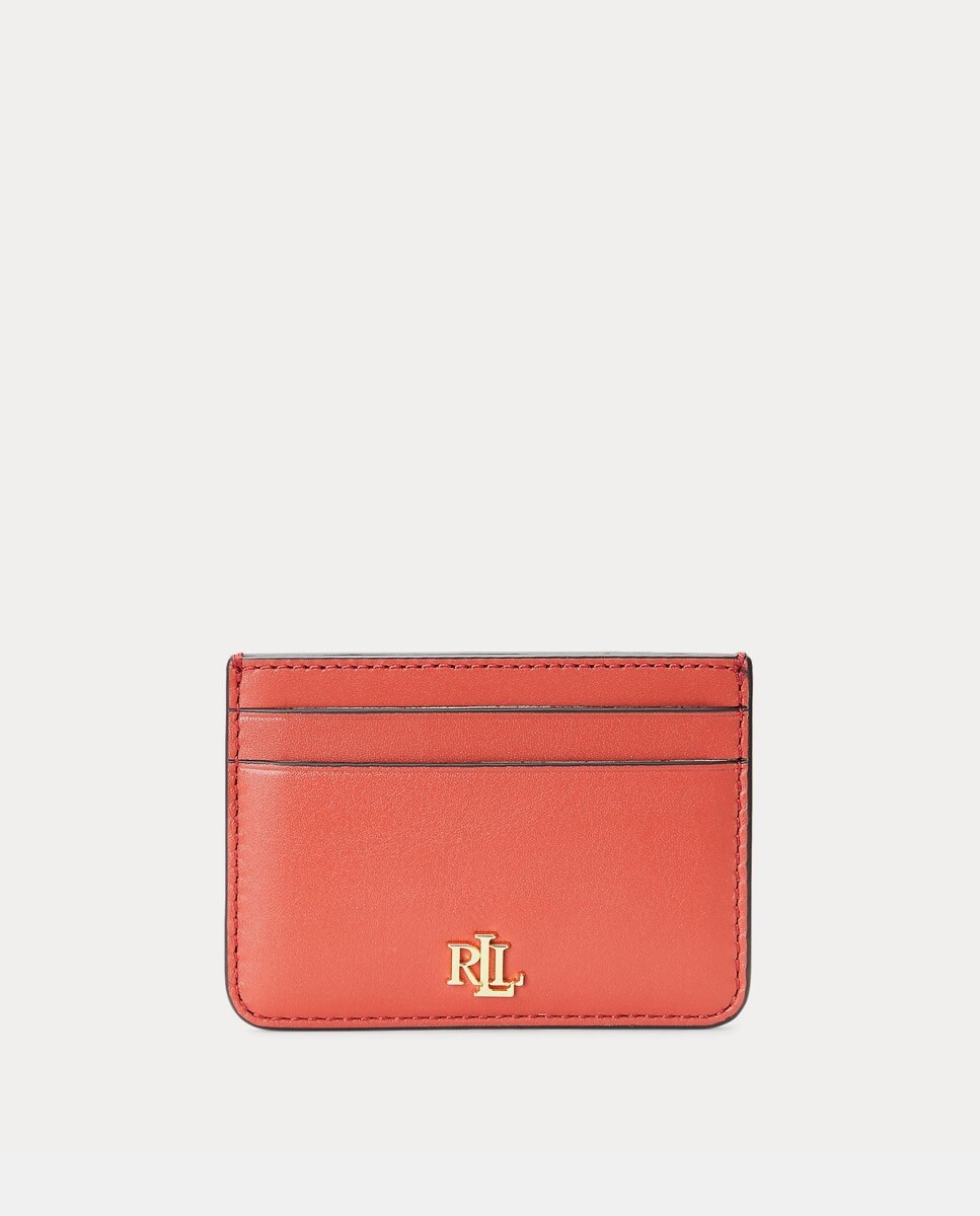 

Визитница из красной кожи Lauren Ralph Lauren, красный